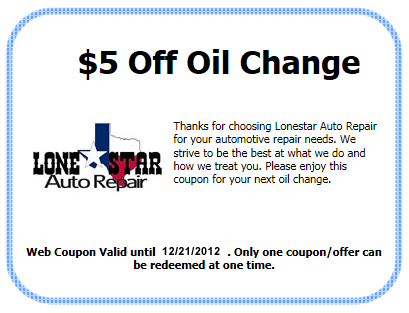 Auto Repair Flyers on Lonestar Auto Repair